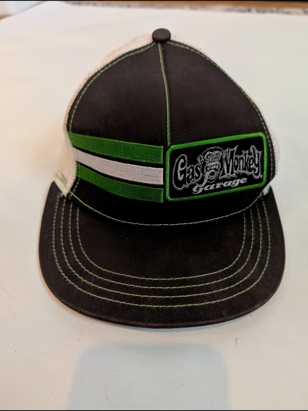 Monster Jam Gas Monkey Garage Kids Black & Green Flat Brim Hat